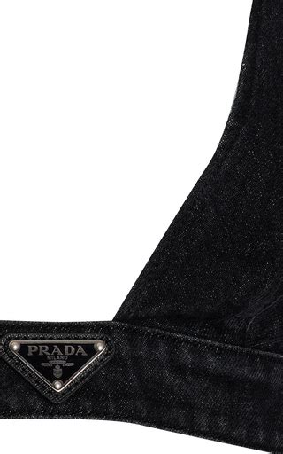 Washed Denim Bra Top By Prada 